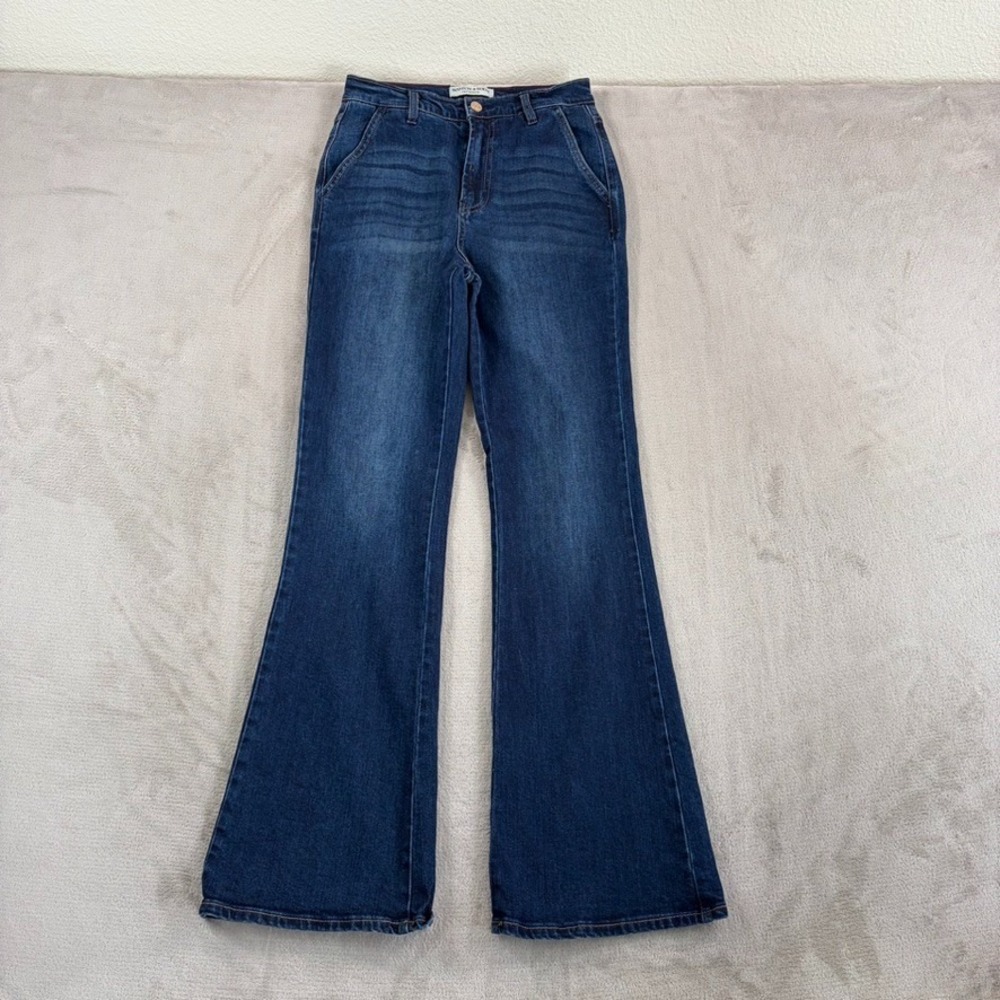 Scotch & Soda The Charm Flared BootCut Jeans‎ Women 25 Blue Denim High Rise $166